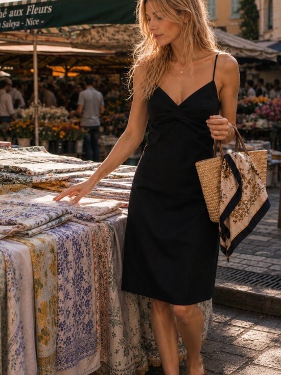 Club Monaco Dresses & Skirts - Club Monaco Black Midi Dress | Spaghetti Strap LBD | Size 10-12